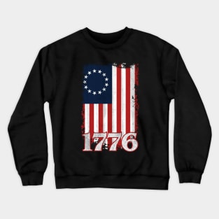 Betsy Ross Flag Vintage America First 1776 Betsy Ross Flag Crewneck Sweatshirt